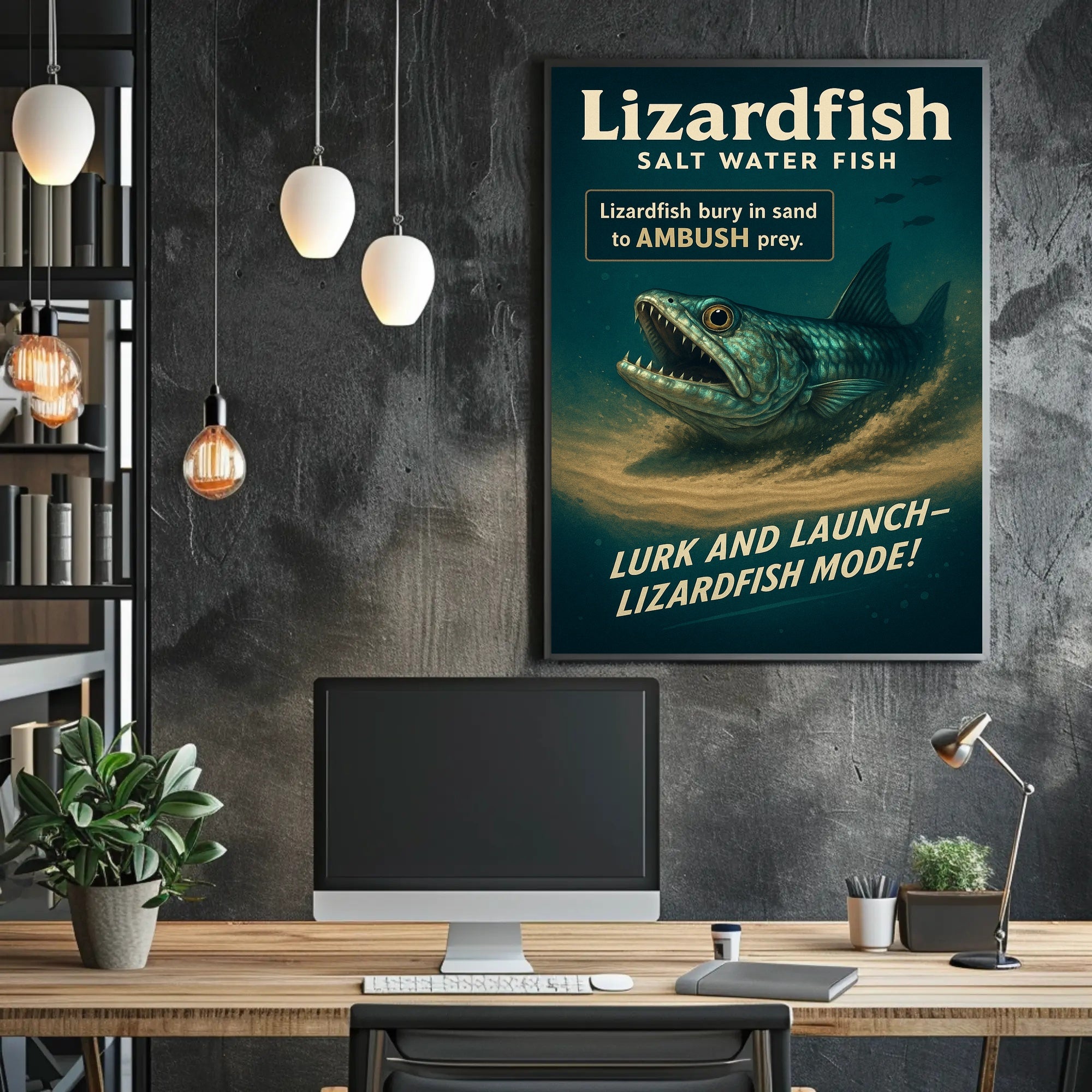 Lizardfish Saltwater Predator Poster PosterGoat