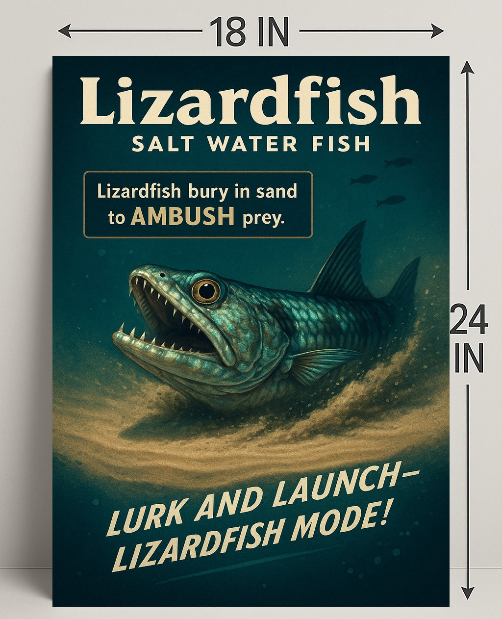 Lizardfish Saltwater Predator Poster PosterGoat