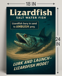 Lizardfish Saltwater Predator Poster PosterGoat