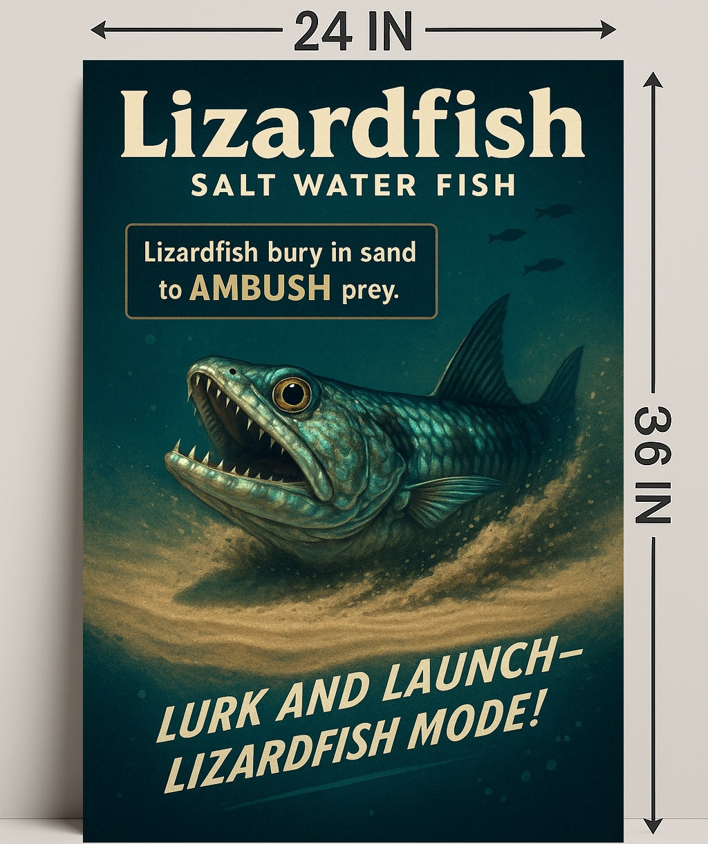 Lizardfish Saltwater Predator Poster PosterGoat