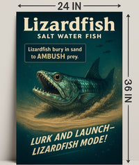 Lizardfish Saltwater Predator Poster PosterGoat