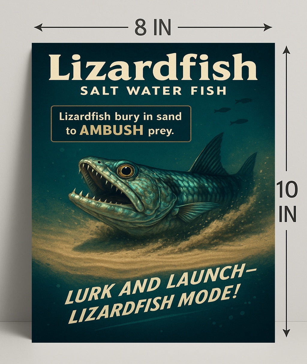 Lizardfish Saltwater Predator Poster PosterGoat