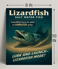 Lizardfish Saltwater Predator Poster PosterGoat