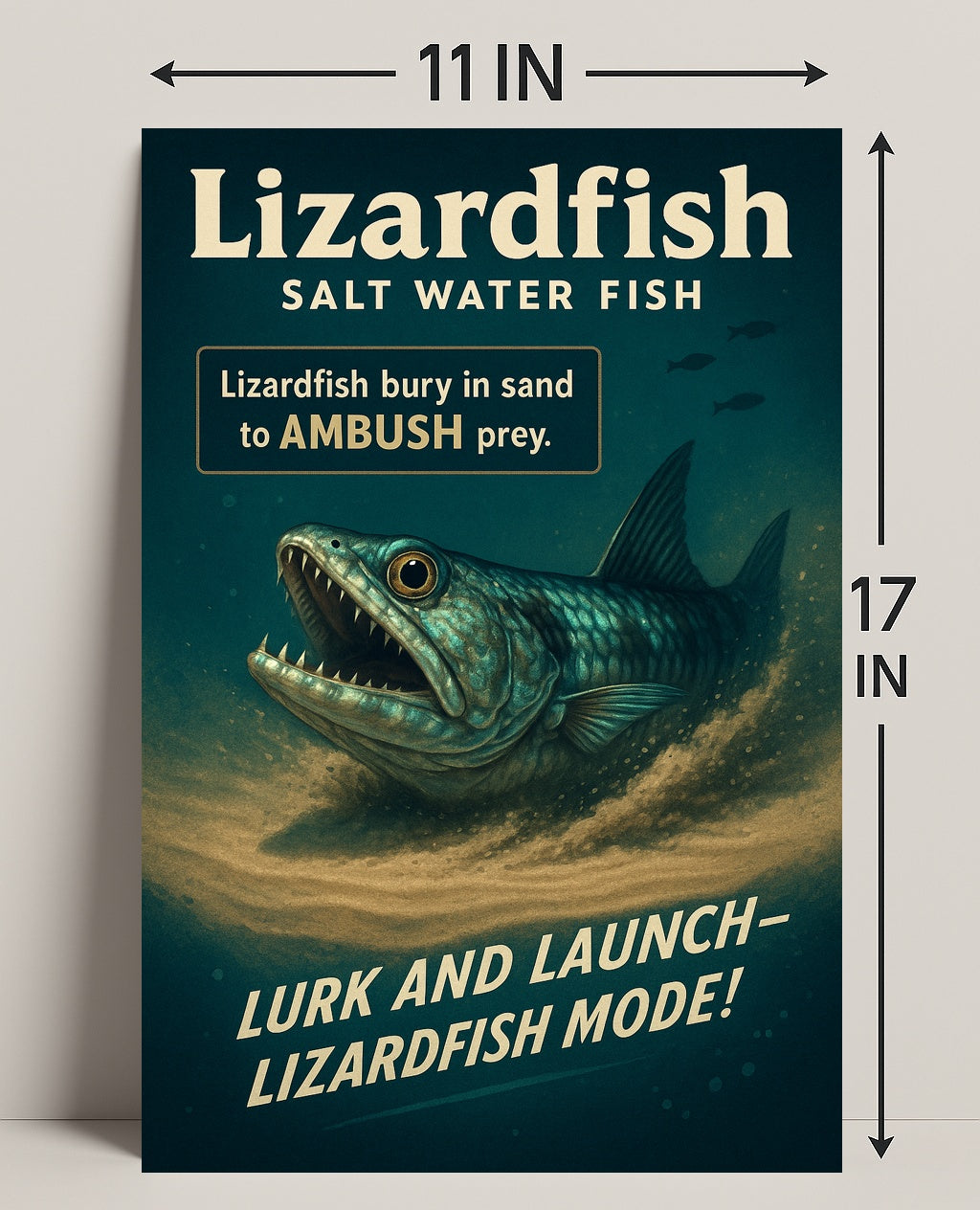 Lizardfish Saltwater Predator Poster PosterGoat