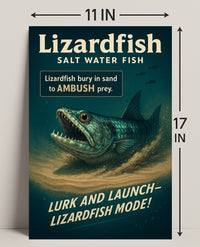 Lizardfish Saltwater Predator Poster PosterGoat
