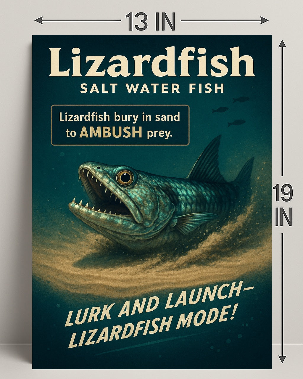 Lizardfish Saltwater Predator Poster PosterGoat