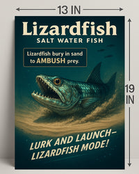Lizardfish Saltwater Predator Poster PosterGoat