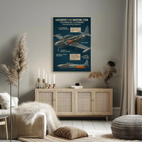 Lockheed T-33 Shooting Star Technical Cutaway Poster PosterGoat