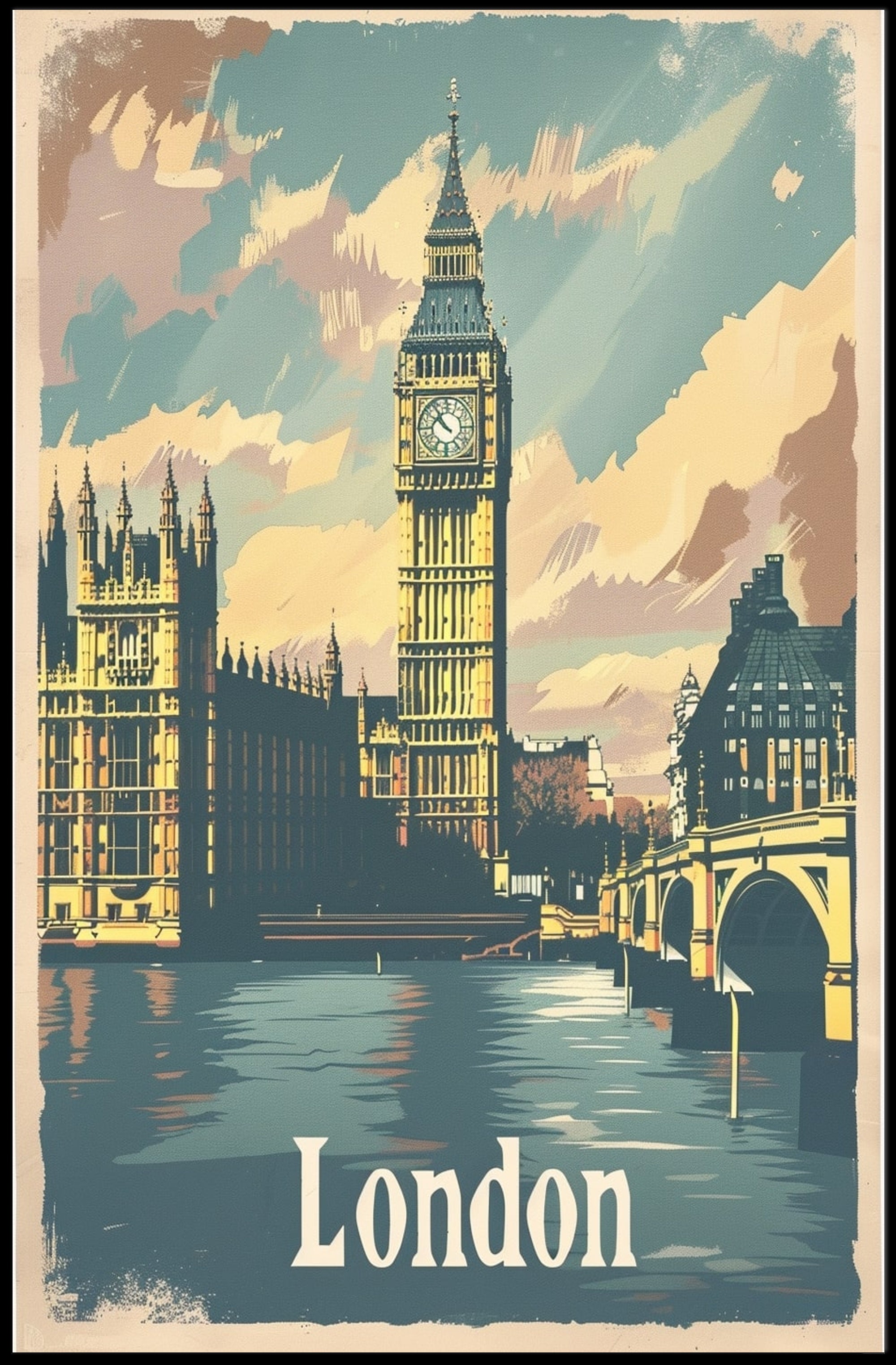 London Big Ben Travel Art - Urban Cityscape Poster PosterGoat
