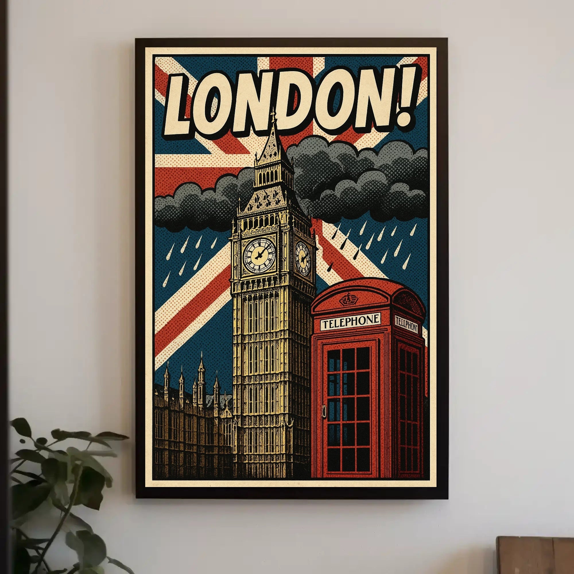 London Pop Art Cityscape Poster PosterGoat