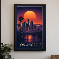 Los Angeles At Sunset Poster PosterGoat