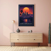 Los Angeles At Sunset Poster PosterGoat