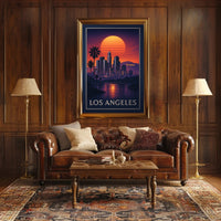 Los Angeles At Sunset Poster PosterGoat