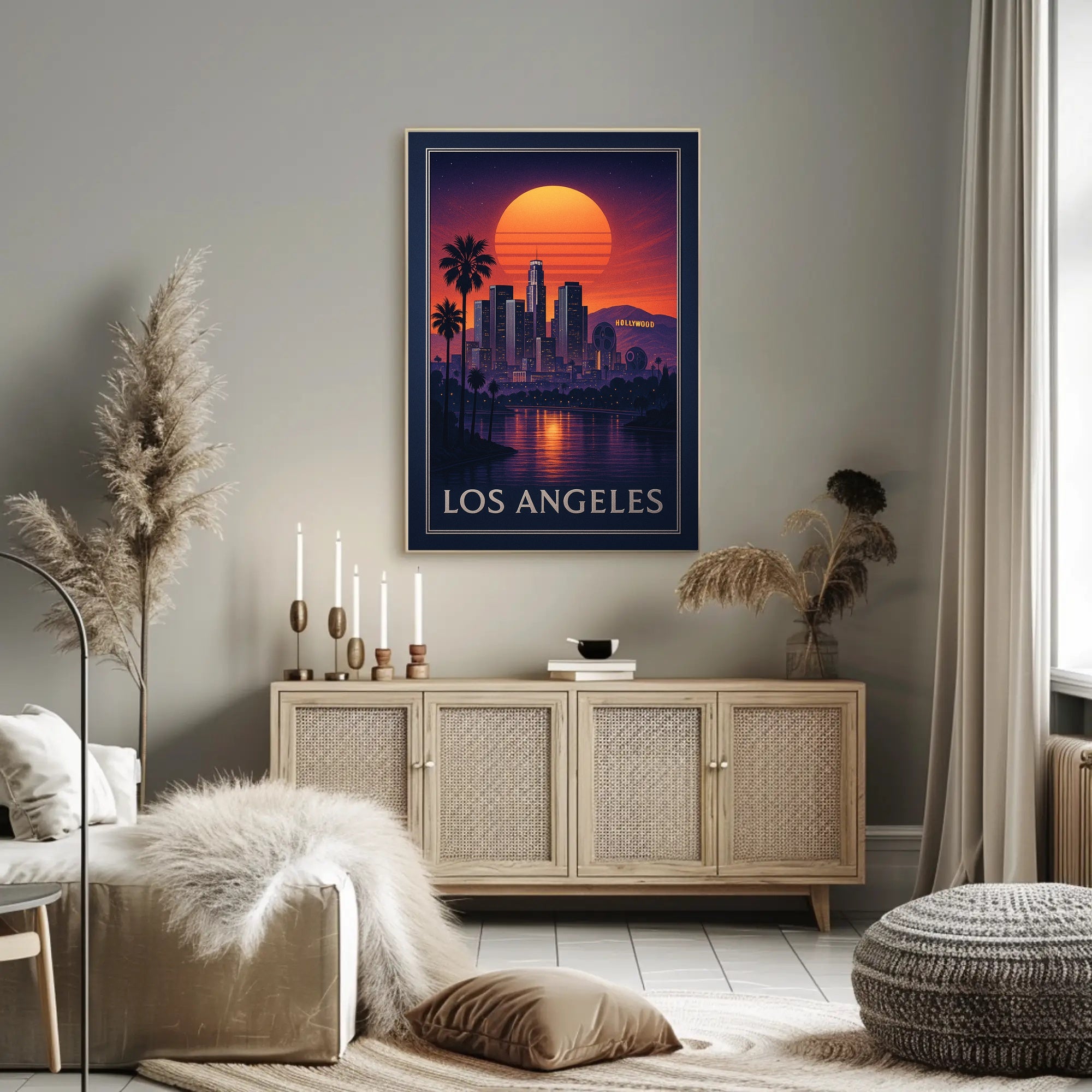 Los Angeles At Sunset Poster PosterGoat