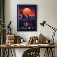 Los Angeles At Sunset Poster PosterGoat