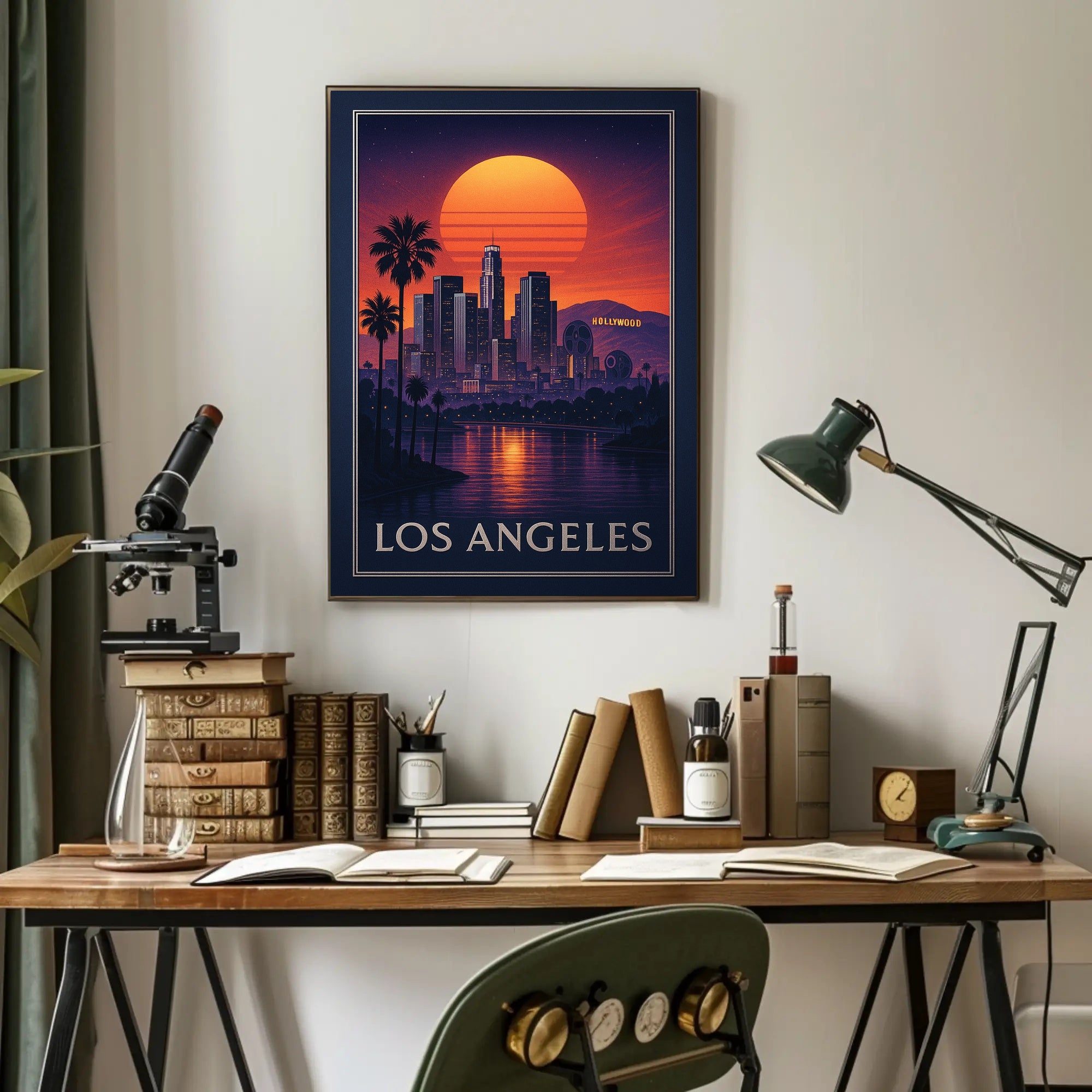 Los Angeles At Sunset Poster PosterGoat