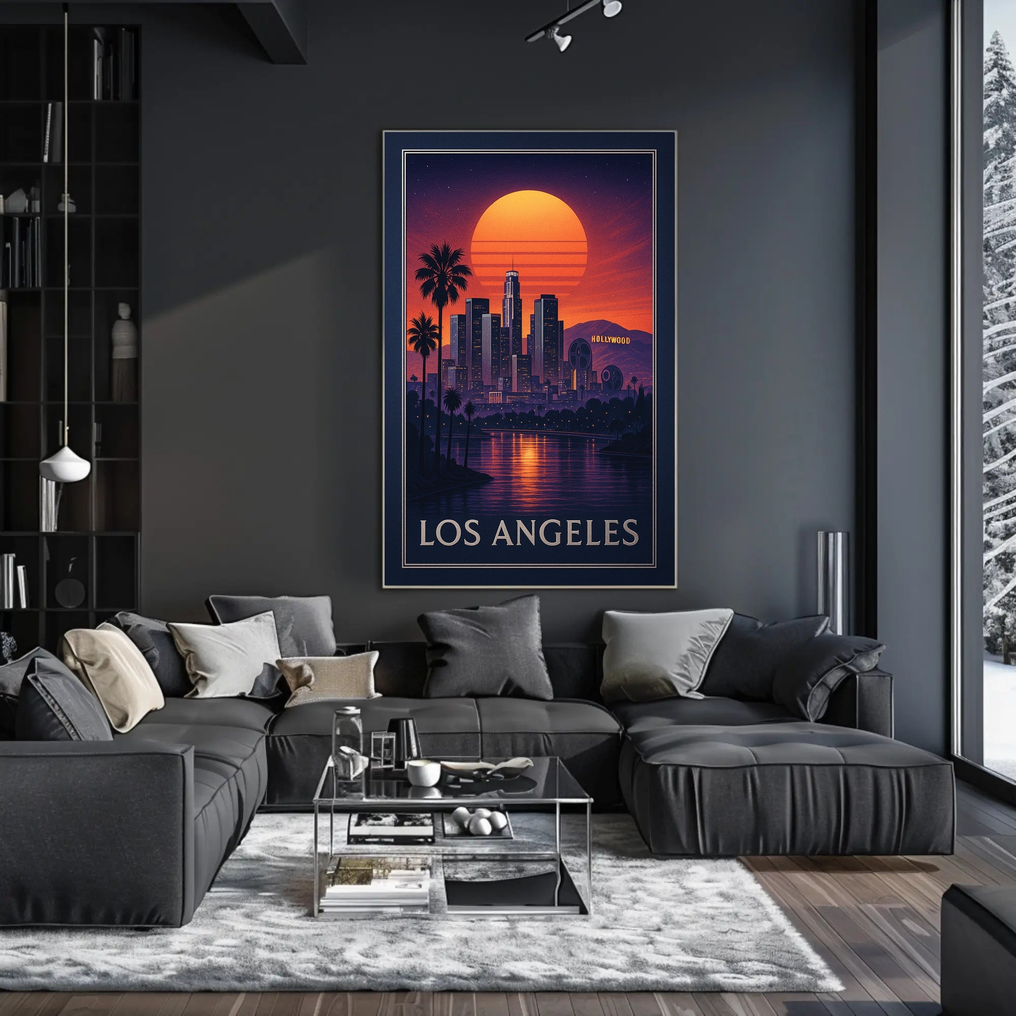 Los Angeles At Sunset Poster PosterGoat