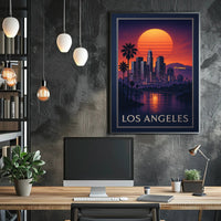 Los Angeles At Sunset Poster PosterGoat