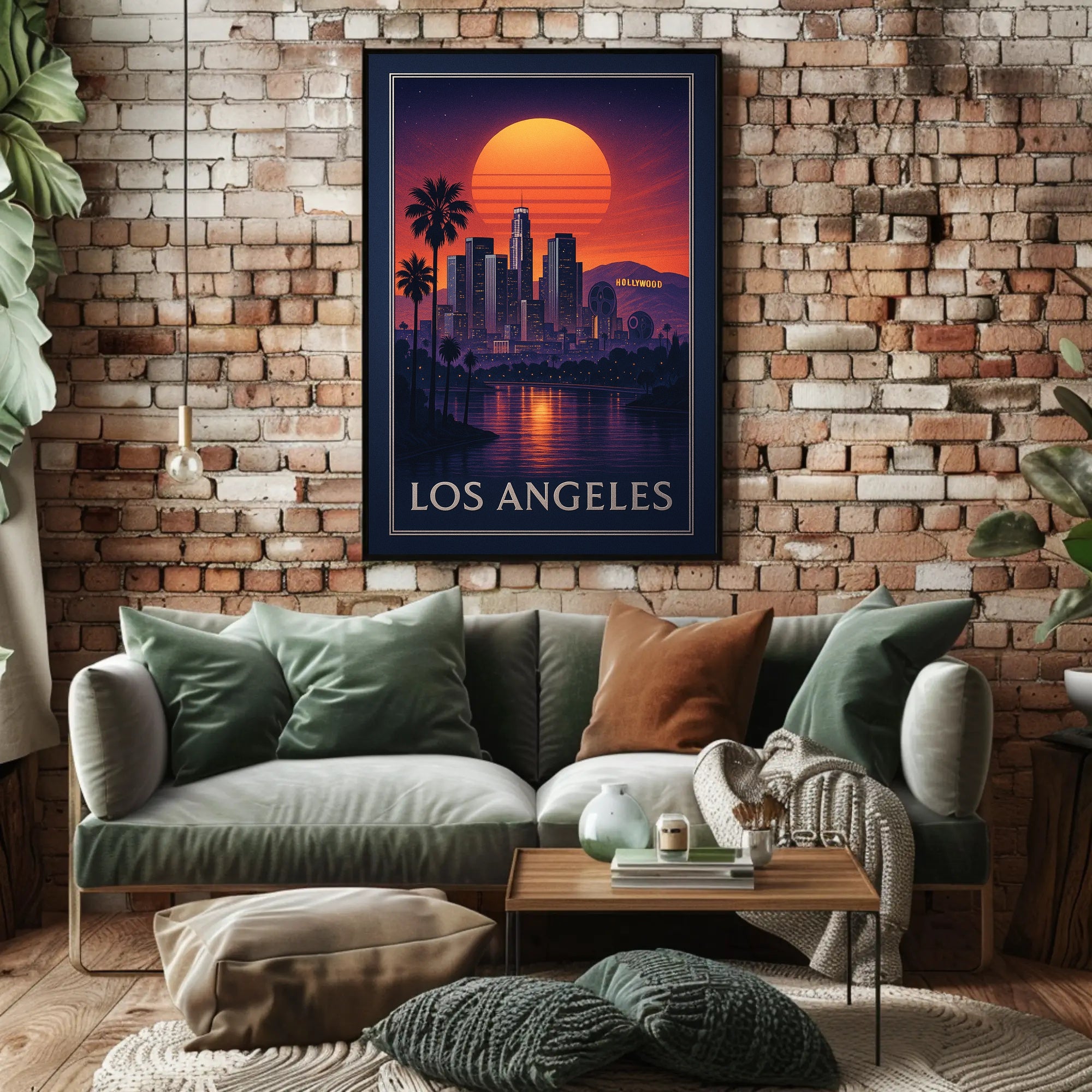 Los Angeles At Sunset Poster PosterGoat