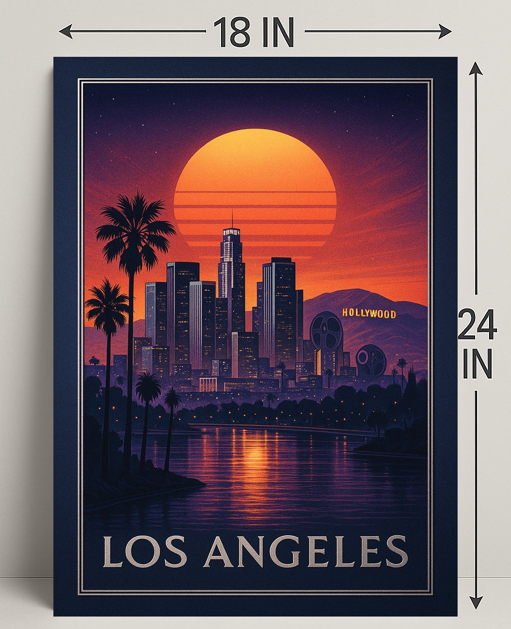 Los Angeles At Sunset Poster PosterGoat
