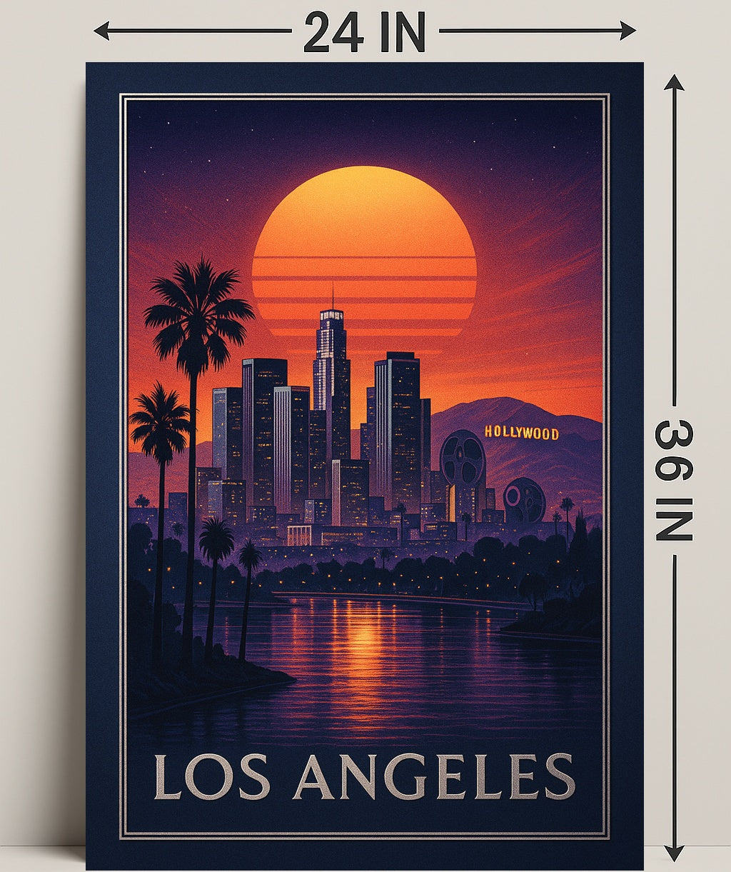 Los Angeles At Sunset Poster PosterGoat