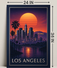 Los Angeles At Sunset Poster PosterGoat