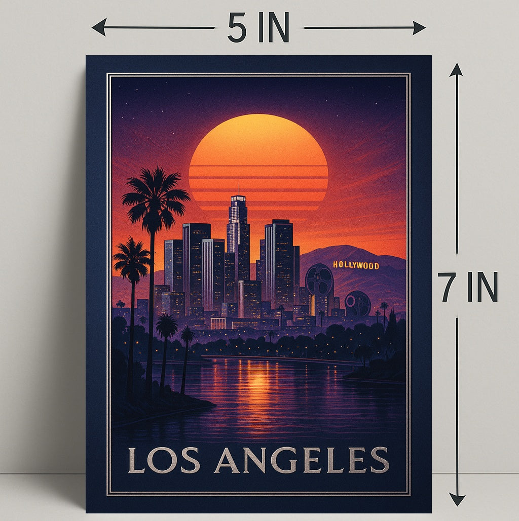 Los Angeles At Sunset Poster PosterGoat