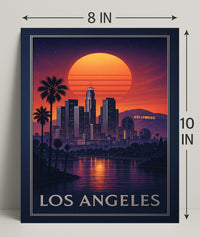 Los Angeles At Sunset Poster PosterGoat