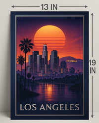 Los Angeles At Sunset Poster PosterGoat