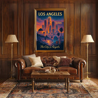 Los Angeles City of Angels Vintage Poster PosterGoat