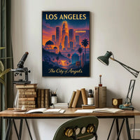 Los Angeles City of Angels Vintage Poster PosterGoat