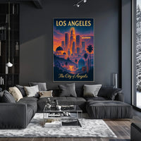 Los Angeles City of Angels Vintage Poster PosterGoat