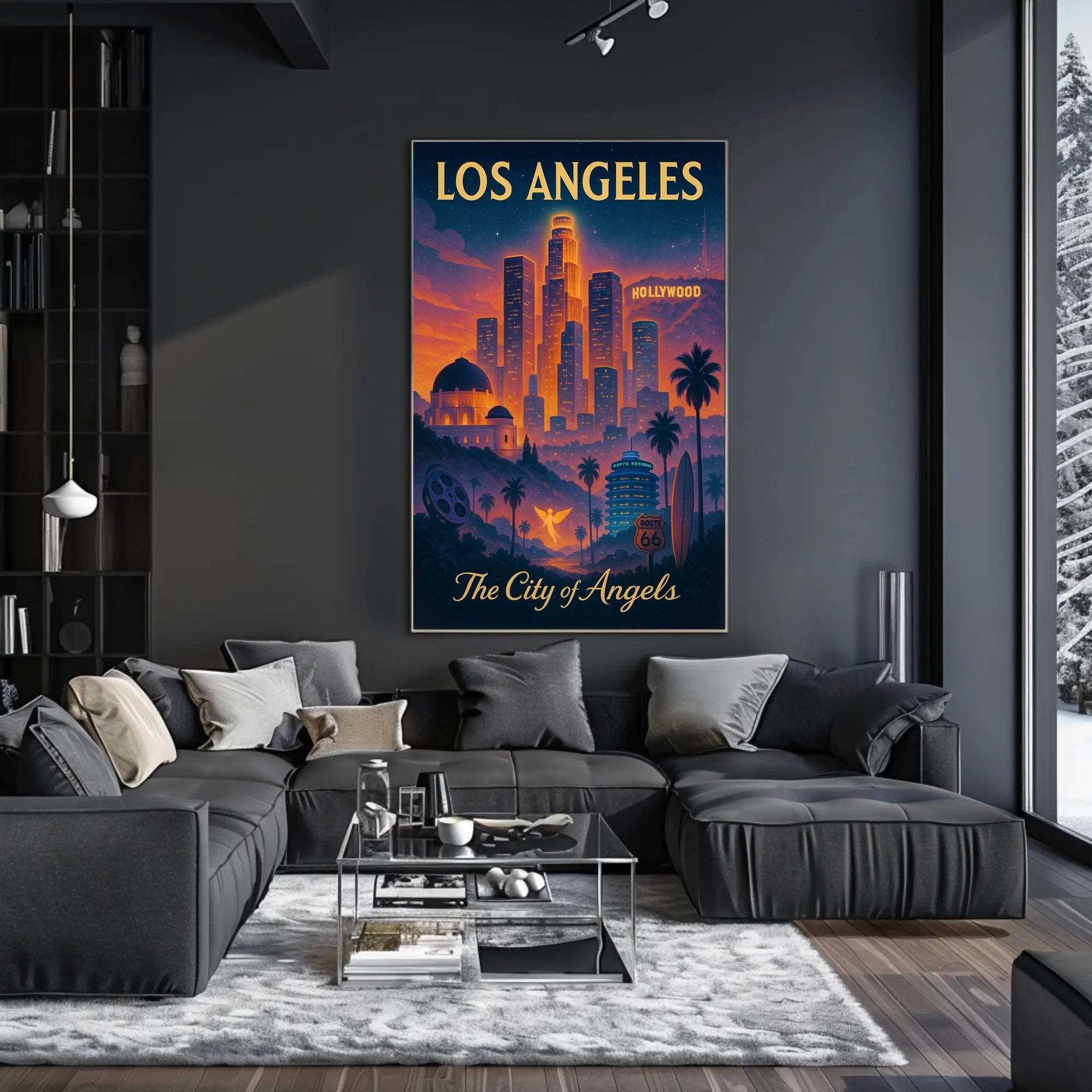Los Angeles City of Angels Vintage Poster PosterGoat