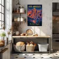 Los Angeles City of Angels Vintage Poster PosterGoat