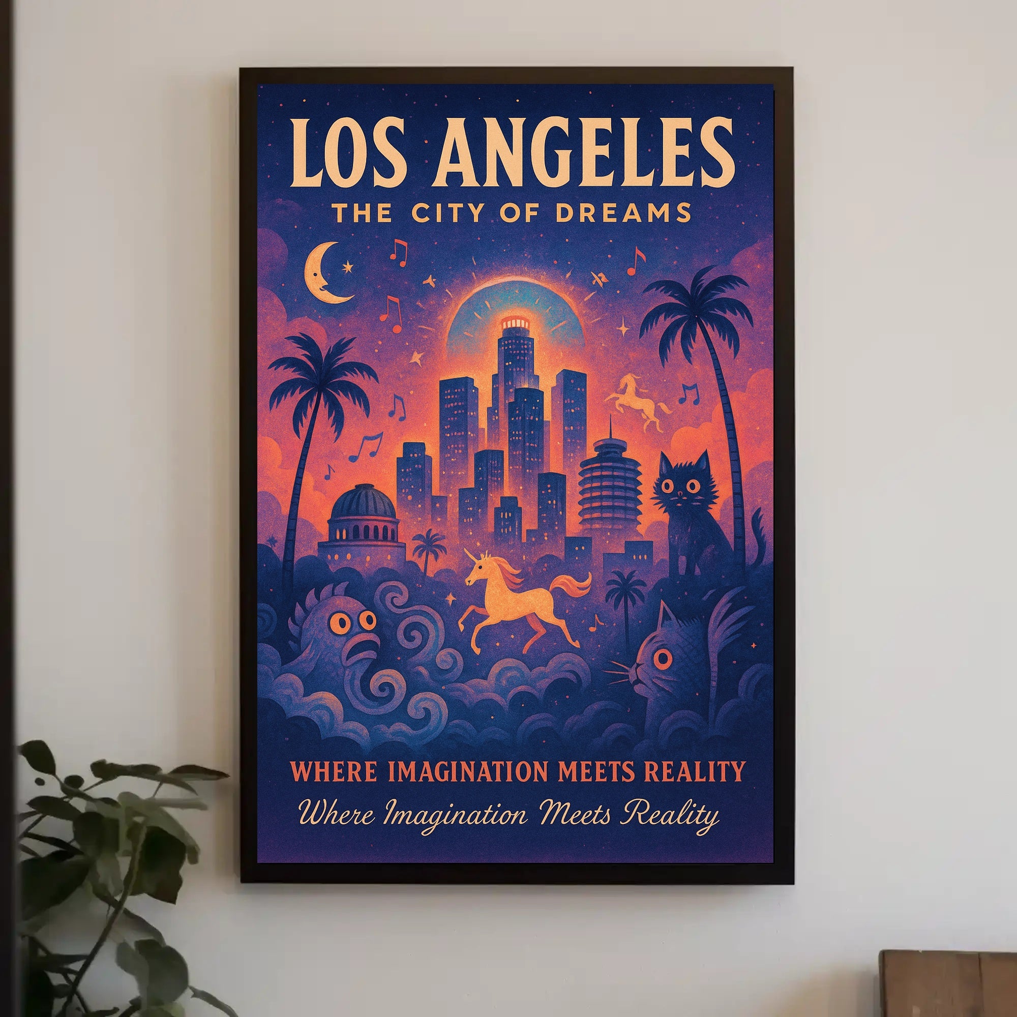 Los Angeles City of Dreams Poster Art Print PosterGoat