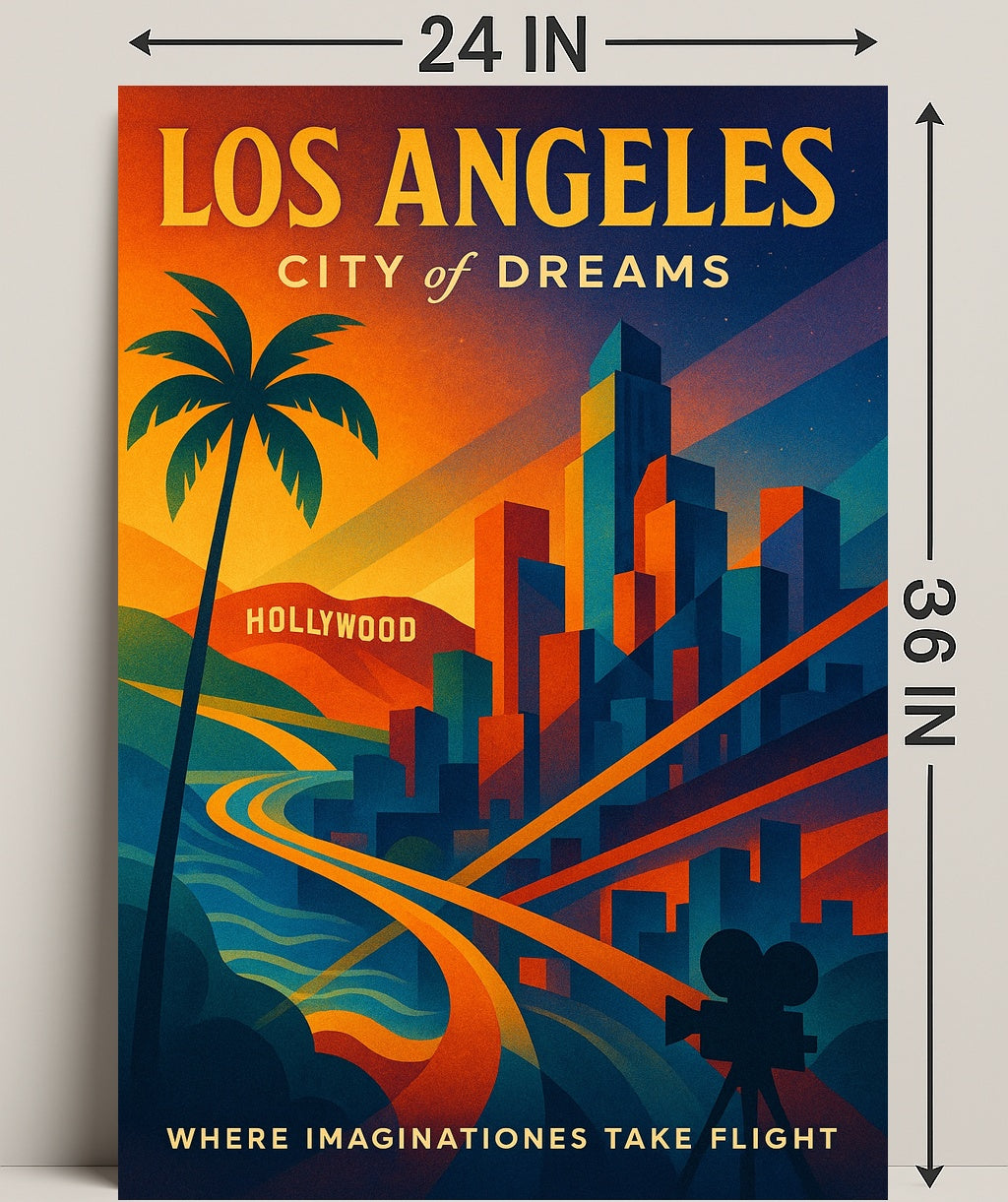Los Angeles City of Dreams Poster PosterGoat