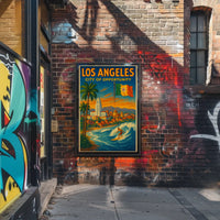 Los Angeles City of Opportunity Travel Poster PosterGoat