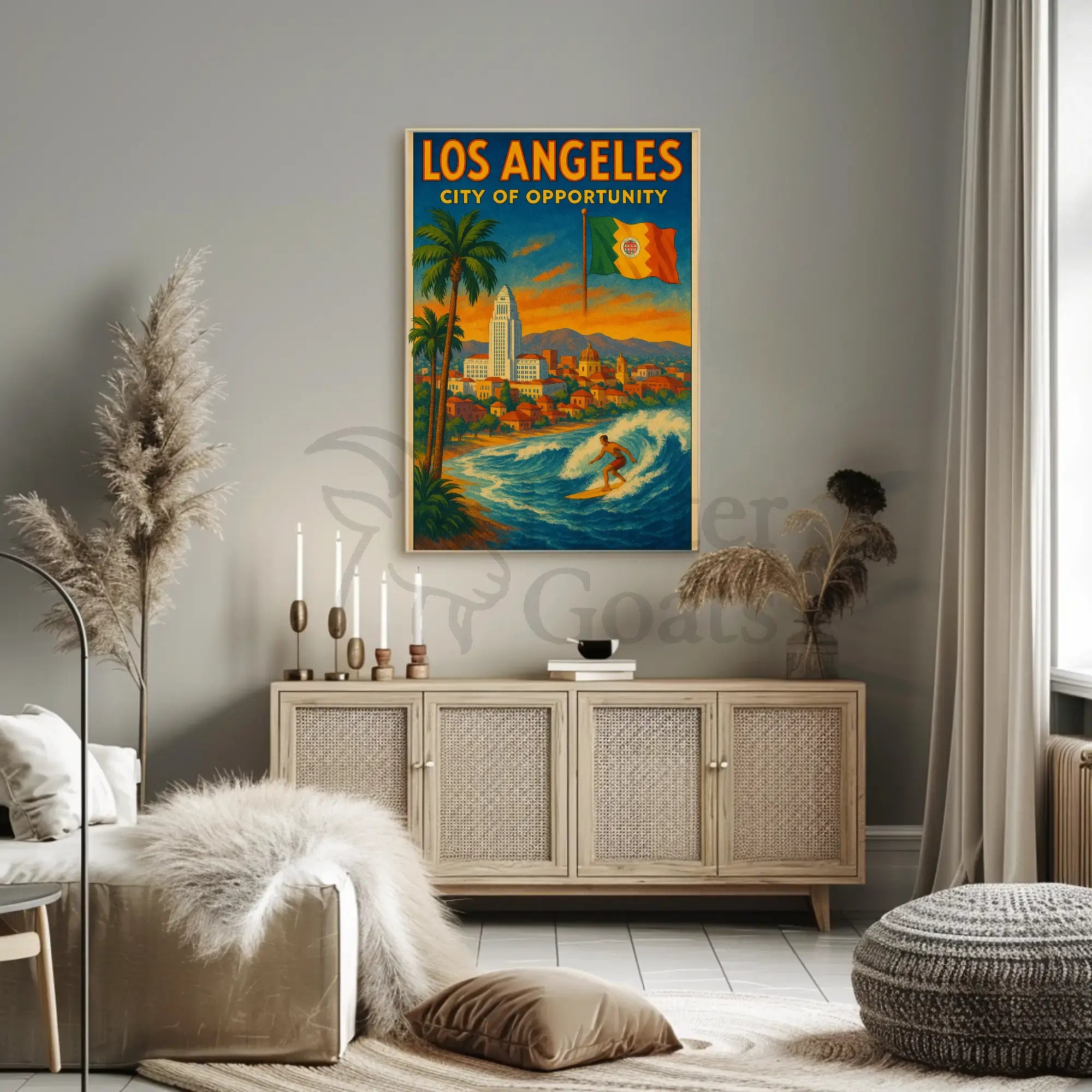 Los Angeles City of Opportunity Travel Poster PosterGoat