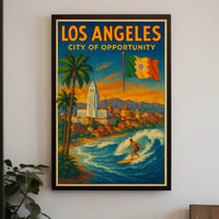 Los Angeles City of Opportunity Travel Poster PosterGoat