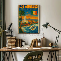 Los Angeles City of Opportunity Travel Poster PosterGoat