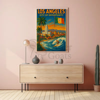 Los Angeles City of Opportunity Travel Poster PosterGoat