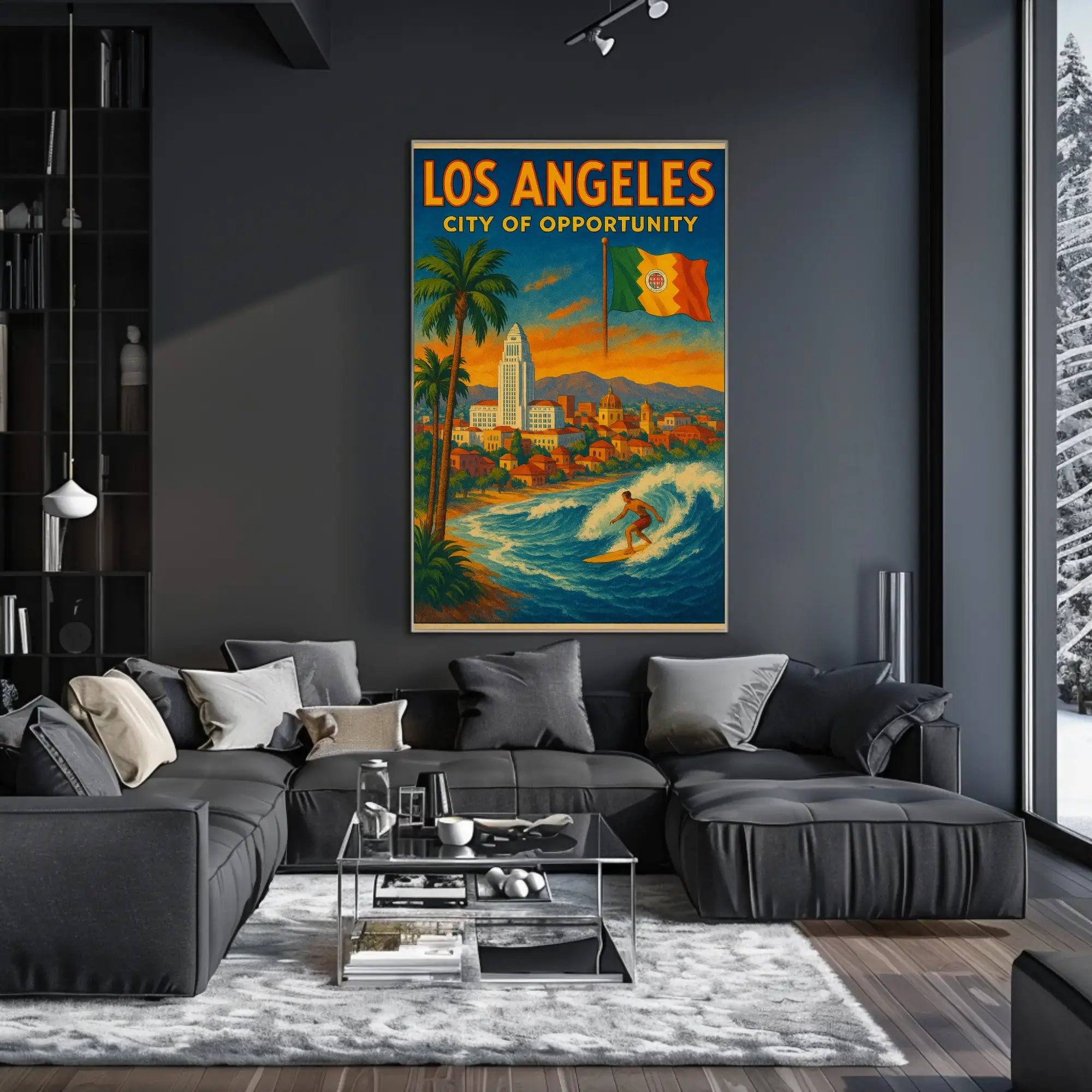 Los Angeles City of Opportunity Travel Poster PosterGoat