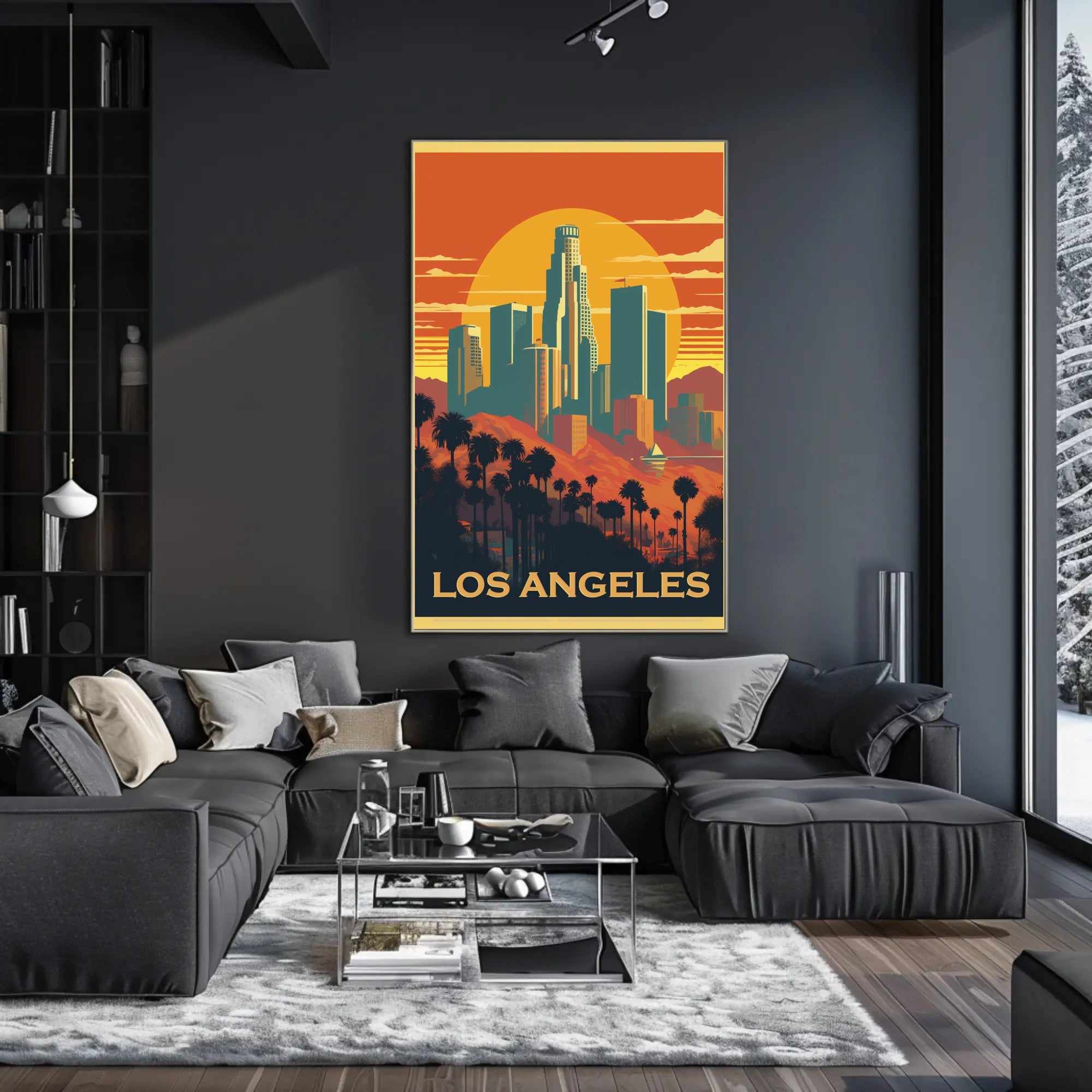 Los Angeles Sunset Adventure Travel Poster PosterGoat