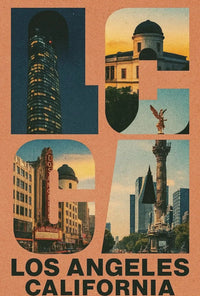Los Angeles Urban Life Retro Travel Poster PosterGoat