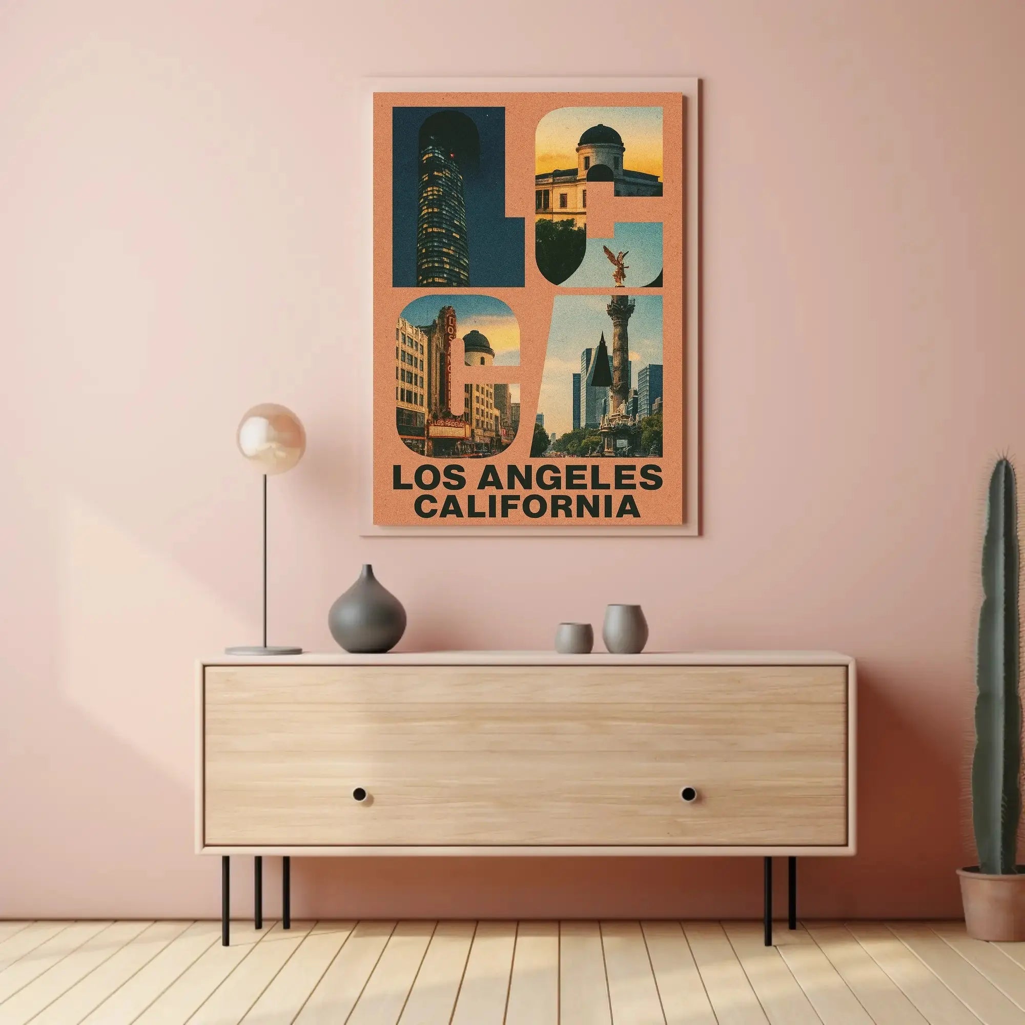 Los Angeles Urban Life Retro Travel Poster PosterGoat