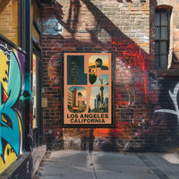 Los Angeles Urban Life Retro Travel Poster PosterGoat