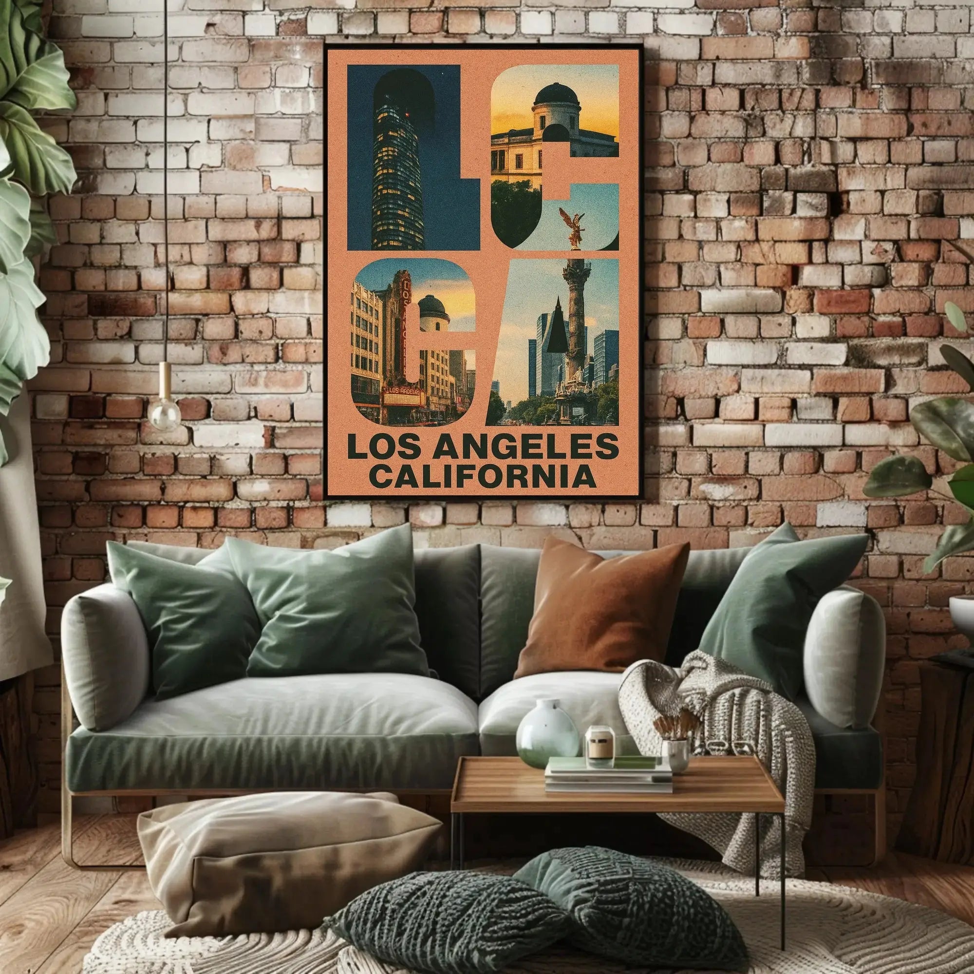 Los Angeles Urban Life Retro Travel Poster PosterGoat