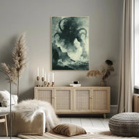Lovecraftian Horror Coastal Scene Art Poster PosterGoat