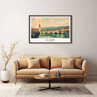 Lucerne Serenity Vintage Travel Poster PosterGoat