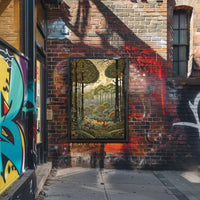 Lush Wilderness Scene with Harmony Animal Poster PosterGoat